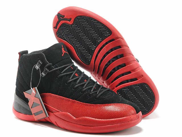 Air Jordan 12 Mens Shoes Black/Red Online